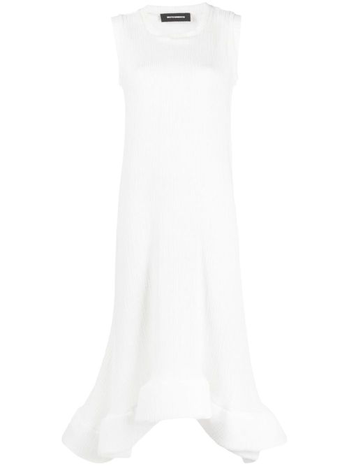 Ruffled midi dress - White