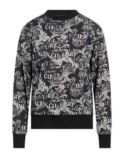 Man Sweatshirt Black Size L Cotton