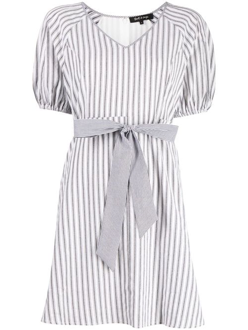 V-neck short-sleeve dress - Grey