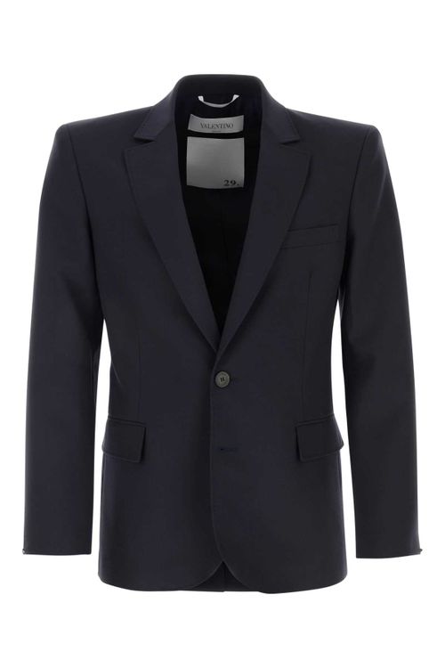 Wool Blazer — Navy