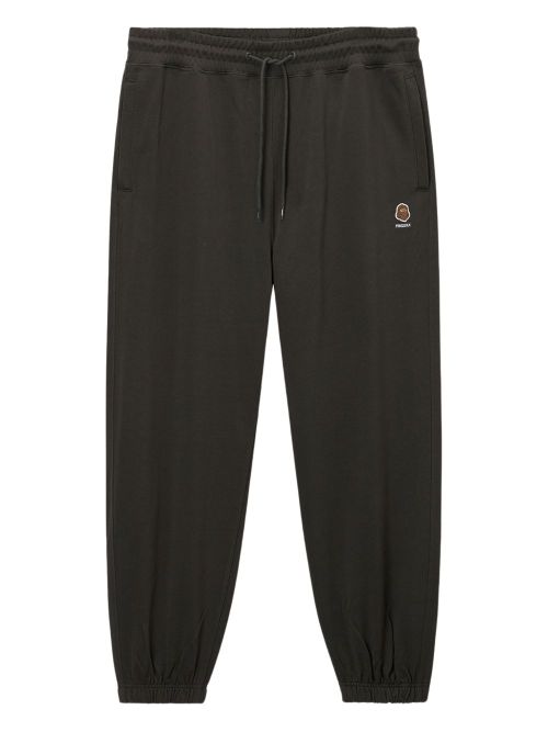 Elasticated-cuffs track pants - Black