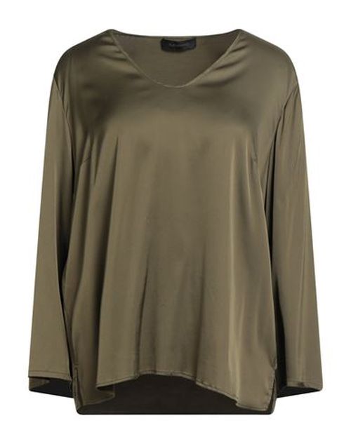 Elena Mirò Woman Top Military green Size 14 Viscose, Elastane