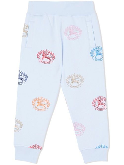 EKD-print cotton track pants - Blue