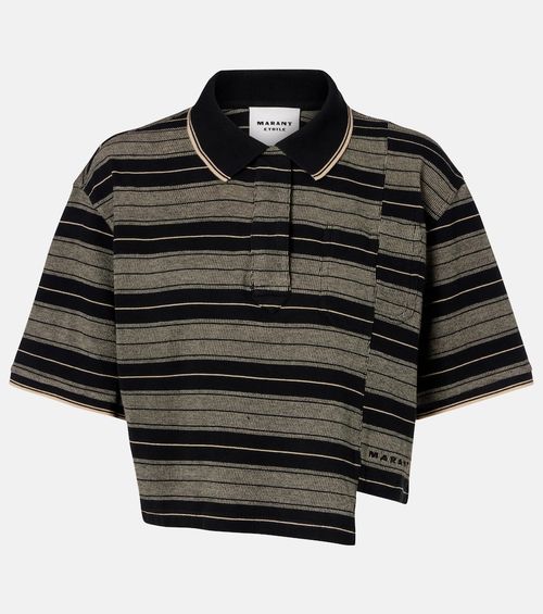 Isalyne striped cotton polo shirt