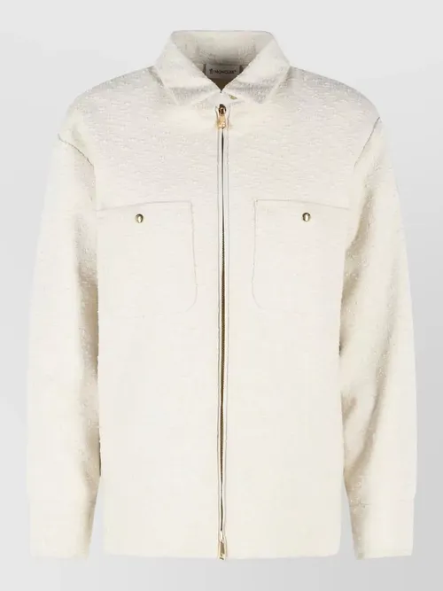 Moncler - padded cotton blend shirt jacket