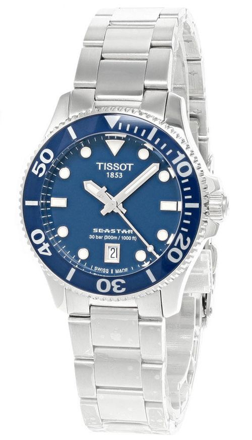 TISSOT Sea Star 1000 36MM Blue Dial SS Unisex Watch T120.210.11.041.00 / T1202101104100