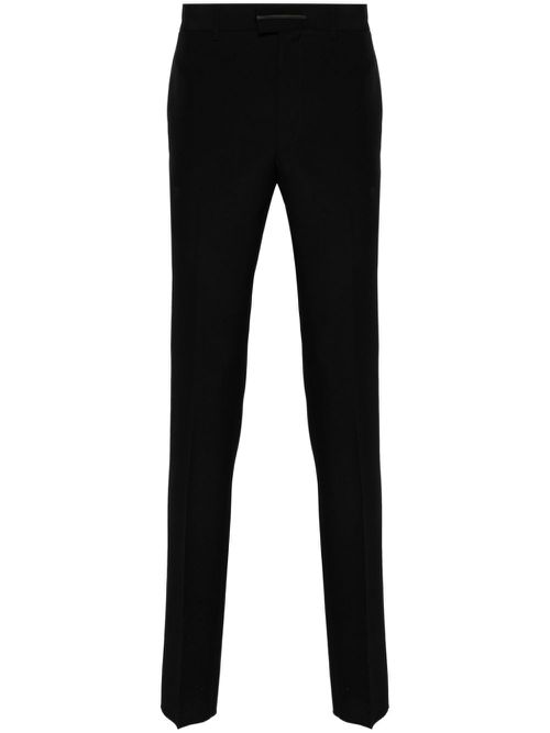 Logo-plaque straight trousers - Black