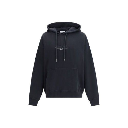 Logo-Print Cotton Hoodie — Black