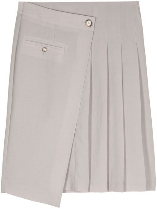 Asymmetric wraped skirt - Neutrals