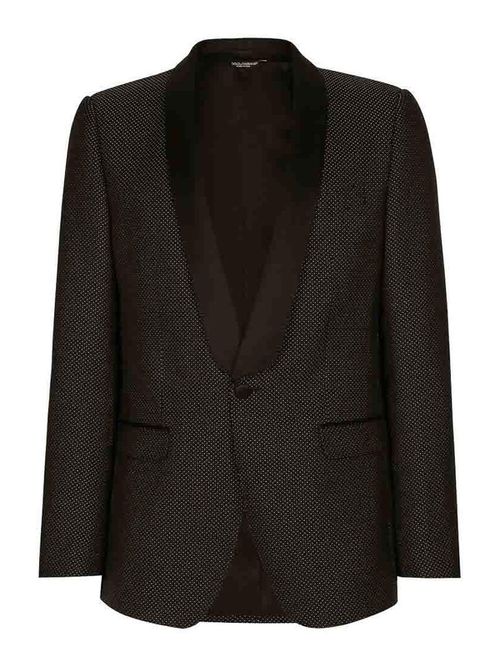 Black micro-dot blazer