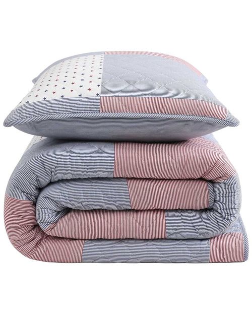 Ithaca Americana Stripe Cotton Quilt Set