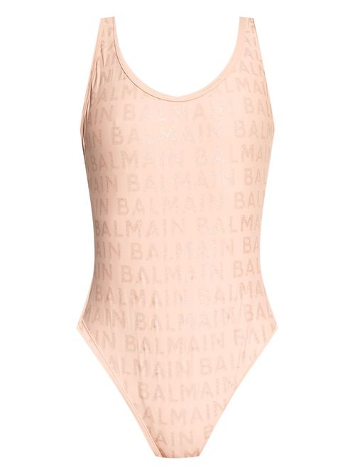Logo-print swimsuit - Pink
