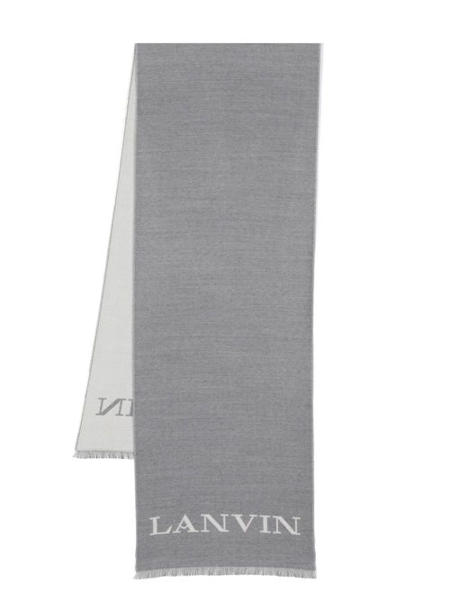 랑방 여성 logo-motif scarf - Grey 6L3518J5756