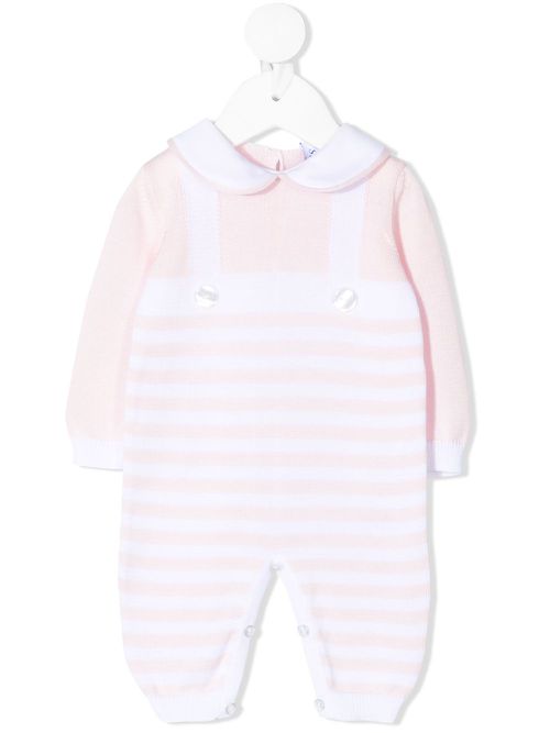 Striped knitted romper - Pink