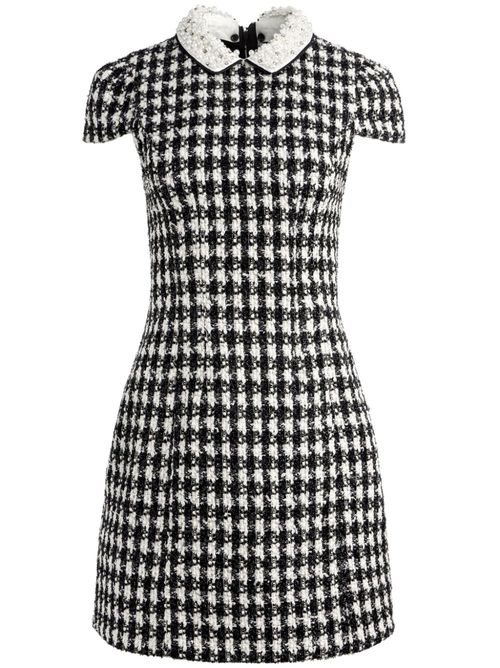Velia embellished tweed minidress - Black