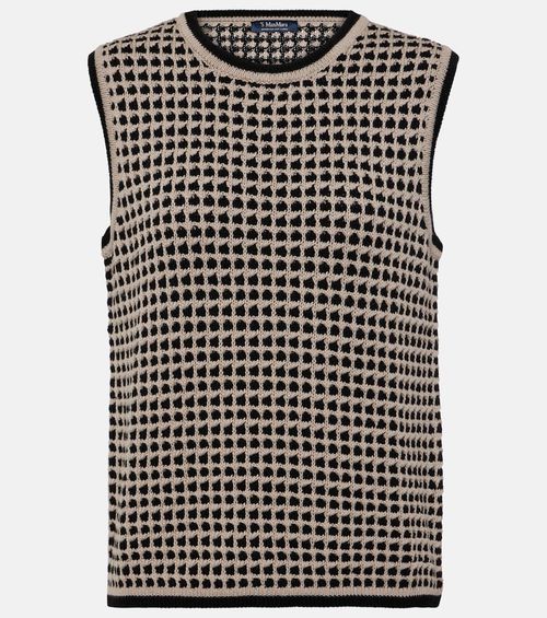 Fleres patterned cotton sweater vest