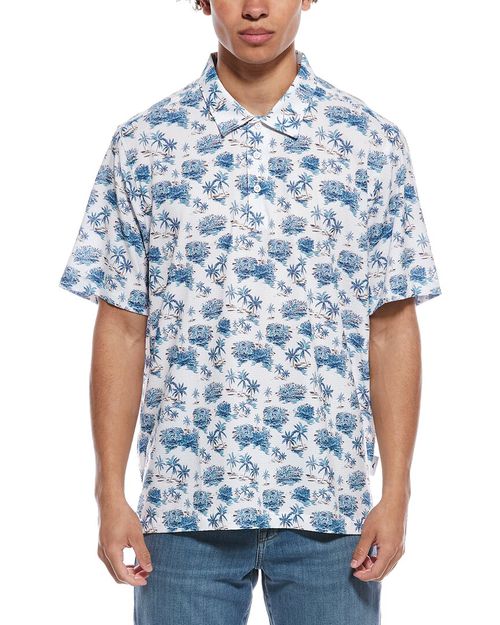 Bahama Coast Palm Scape Islandzone Polo Shirt