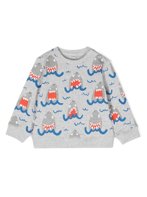 Shark-print sweatshirt - Grey