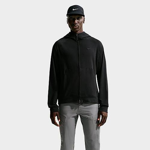 Men's Primary NanoKnit Dri-FIT UV Protection Full-Zip Training Hoodie in Black