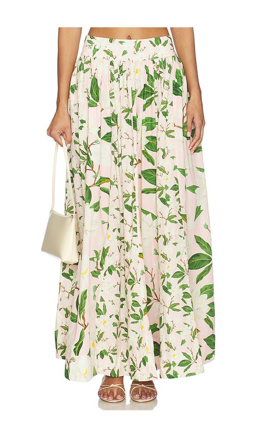 Verandah Paneled Maxi Skirt in Blush Magnolia. XL also in S