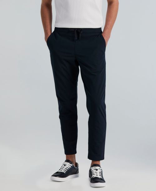 Men's Slim Tapered Drawstring Pants - Dark Sapphire