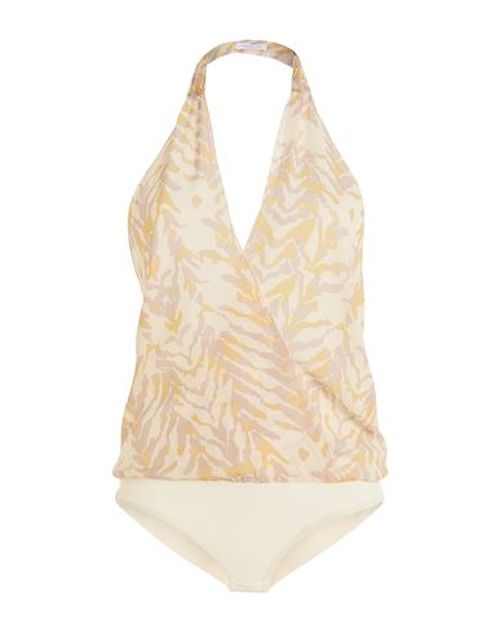 Woman Bodysuit Beige Size 10 Polyester