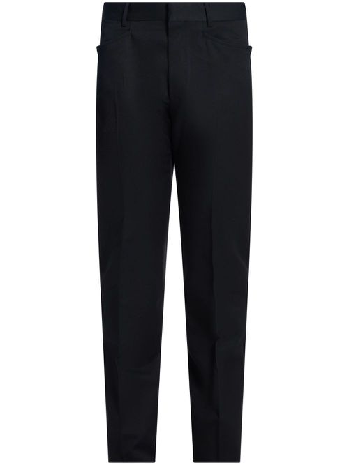 Straight-leg tailored trousers - Black