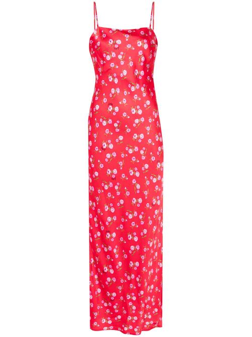 Floral-print dress - Red