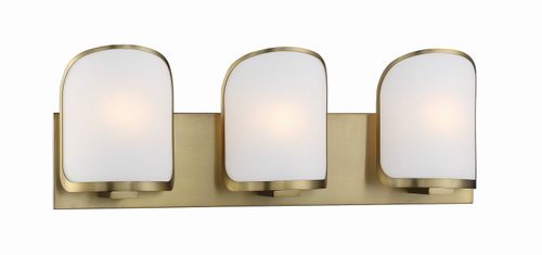 Soft Brass Bathroom Vanity Light from the Bishop Crossing Bath Collection