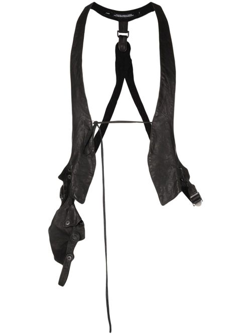 Leather holster vest - Black
