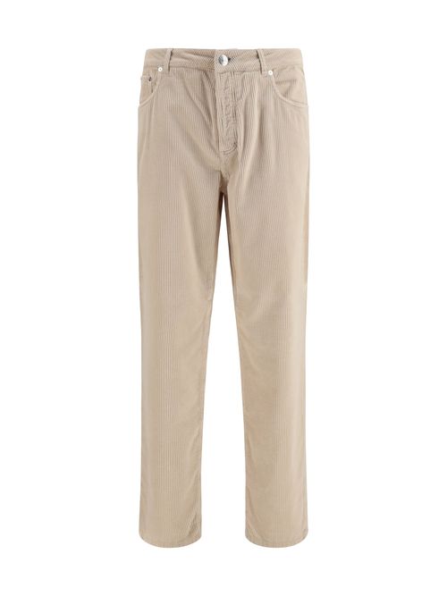 Corduroy Trousers — Beige