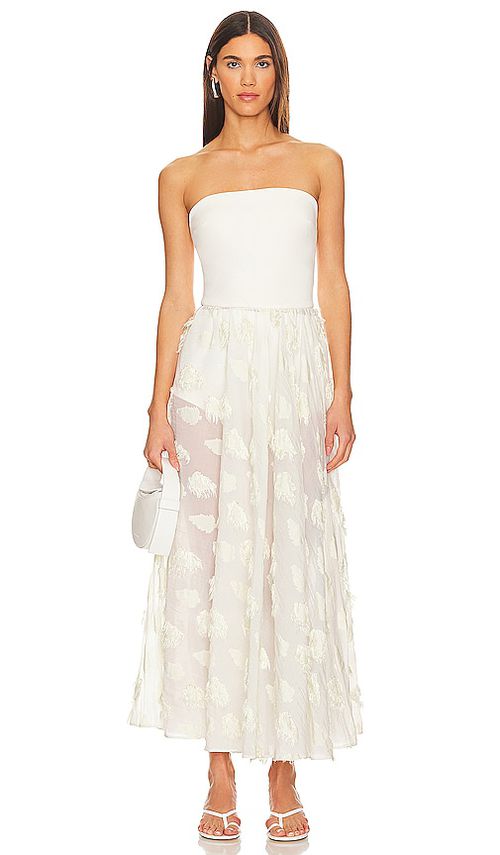 SELMACILEK Strapless Maxi Dress in Ivory. XS. Also in