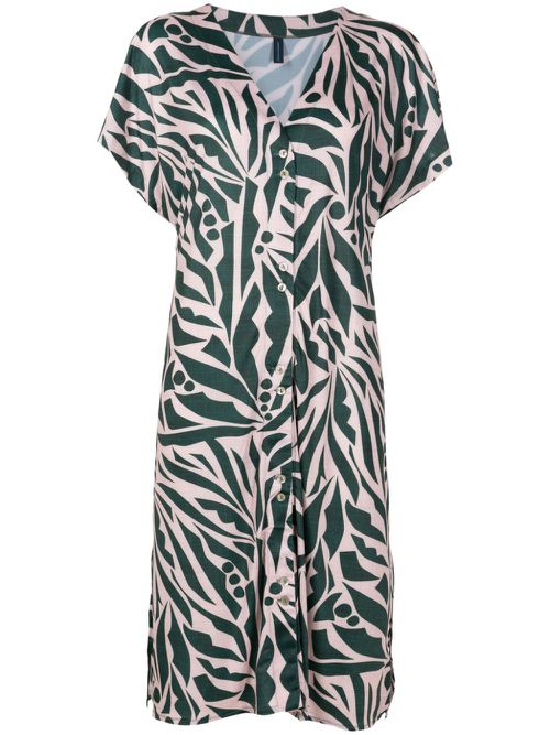 Artemis graphic-print midi dress - Green
