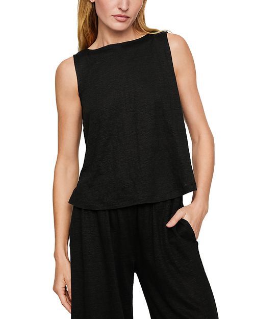 Linen Cropped Tank Top