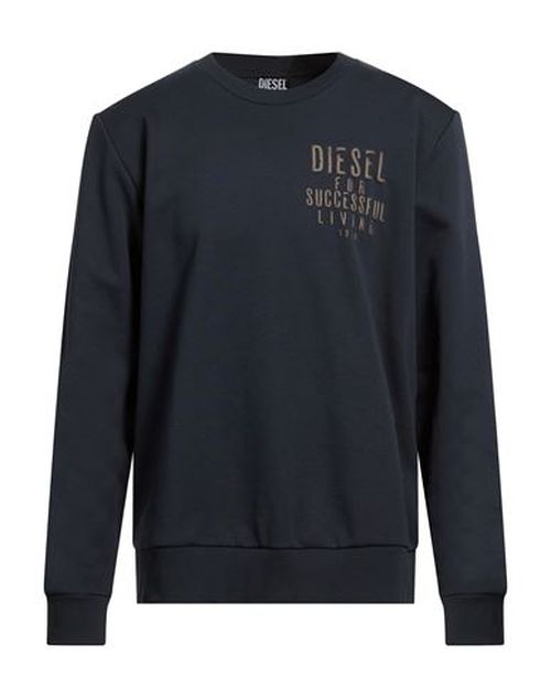 Man Sweatshirt Navy Size XXL Cotton, Elastane