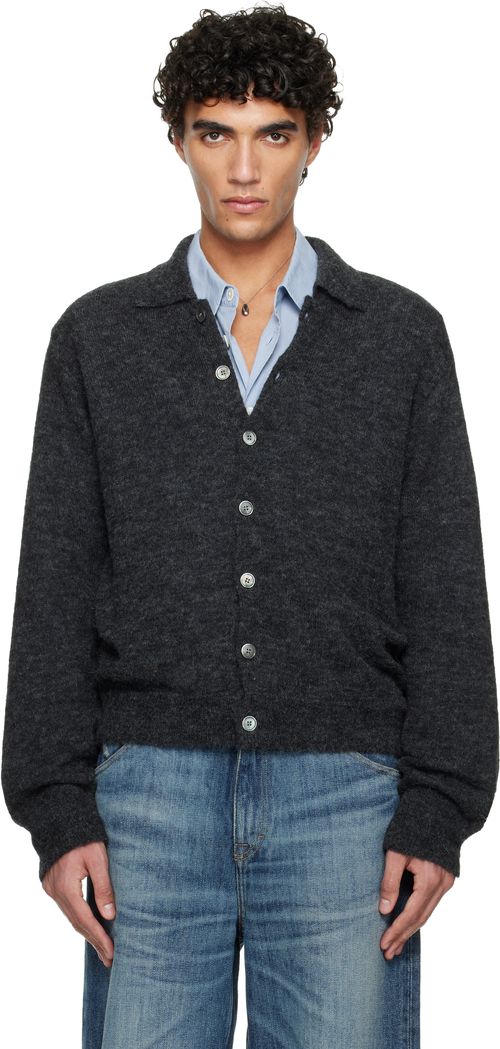 Gray Evening Polo Cardigan
