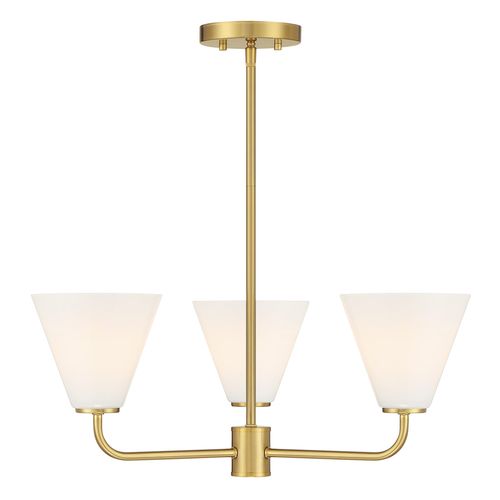 Blair 3-Light Chandelier in Warm Bra