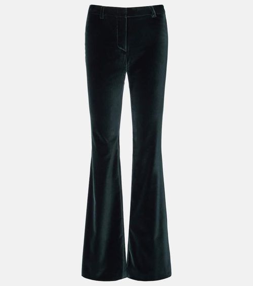 Cotton velvet flared pants
