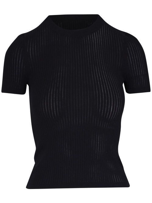 Nili Lotan ribbed T-shirt - Black
