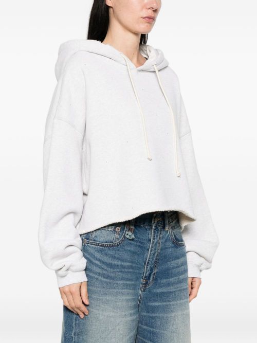Cotton cropped hoodie