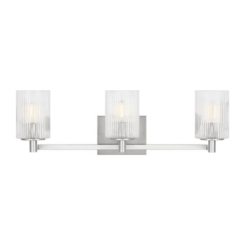 Brushed Steel Wall Bathroom Vanity Light from the Lando Collection