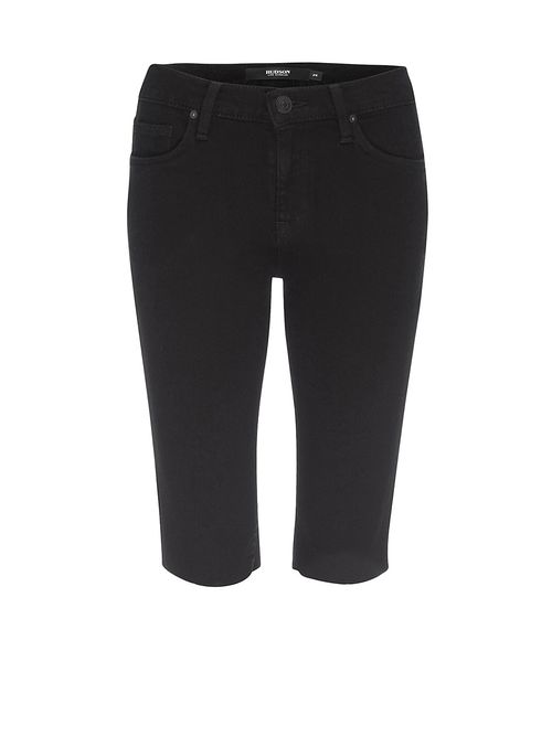 Amelia Cutoff Knee Shorts In Black