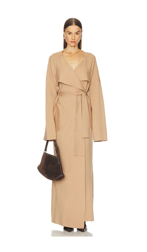 SNDYS Tia Maxi Cardigan in Tan. XXS. Also in L, M, S, XL