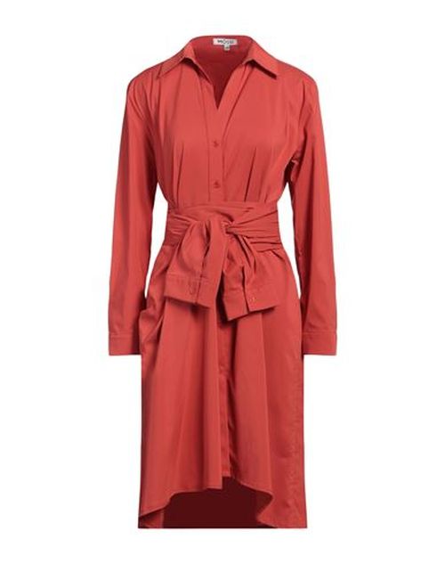 Woman Midi dress Orange Size 6 Cotton, Polyester, Elastane