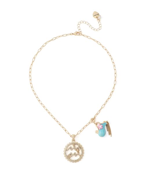 Faux-Stone Aquarius Celestial Pendant Necklace Charm Zodiac Set - Turquoise