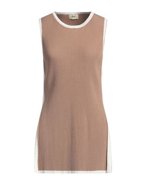 Akep Woman Sweater Light brown Size 6 EcoVero viscose, Polyester