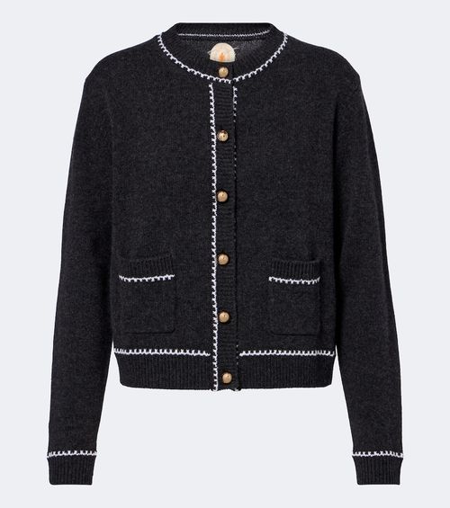 Virgin wool and cashmere cardigan