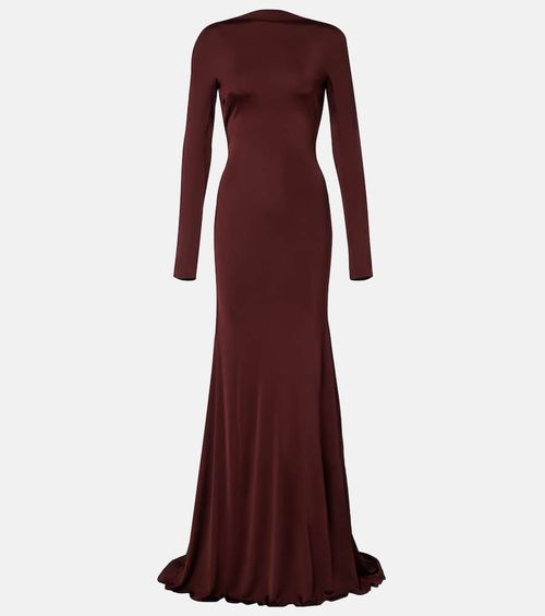 Gathered jersey gown