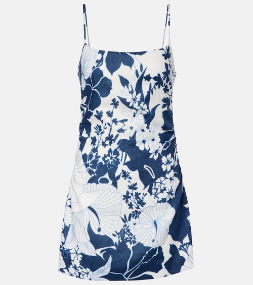 Paradiso floral linen minidress