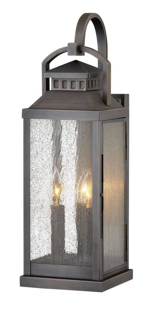 Blackened Brass LED Outdoor Lantern from the Revere Collection